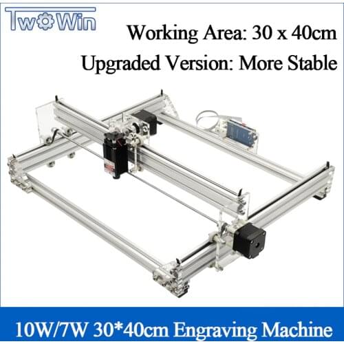 3040B 10W 7W Desktop DIY Violet Laser Engraving Machine Picture CNC Printer Engraver Working Area 40x30cm + Offline Controller