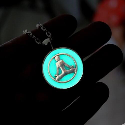 Hindoo Jewelry OHM Hindu Buddhist AUM OM Pendant Necklace Hinduism Yoga India Outdoor GLOW in the DARK night luminous FOR YOURS