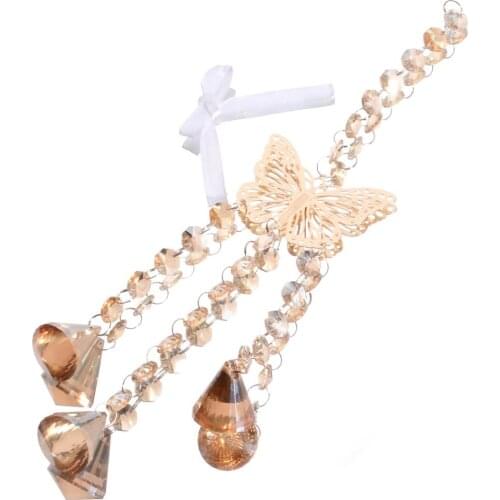 Crystal Bell Car Auto Fashion Figurines Glass Pendant Rear View Mirror Ornament Hanging Dangle Charm Christmas Gifts Car Decor