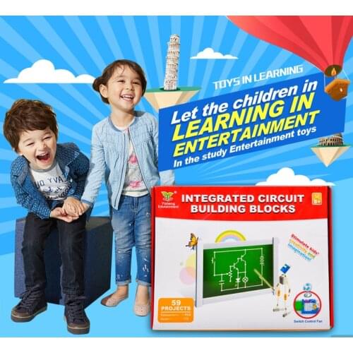 Electronic constructor building block designer kits for kids,discover electronic science project circuit kit education block