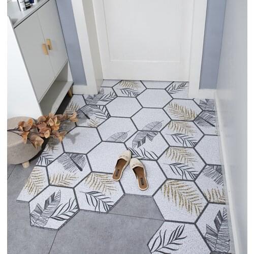 Door mats indoor Anti-slip PVC Door Mat Silk Loop Door Mat Entrance Rubbing Dust Carpet Living Room Rug Home Entrance Doormat