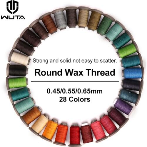 WUTA 70-120m Round Waxed Thread Repair Cord String Polyester Hand Sewing Line for Braided Bracelet DIY Accessories Leather Craft