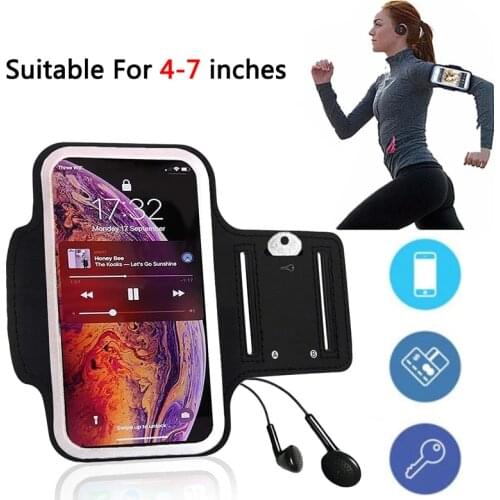 Men Women Universal Arm Band Bag for Mobile Phone with 4-7 inches Arms Band Phone Case Sweat proof Sports Smartphone Accessories