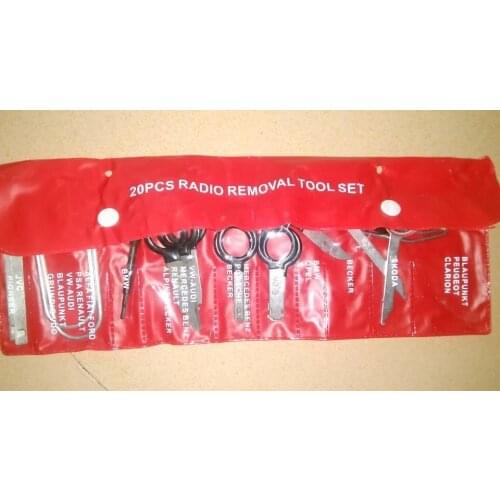 Auto Radio Removal Tool Set Hot Sell 20pc Car Sound Dismantling Device Set Auto Repair Tools Key Kit Set