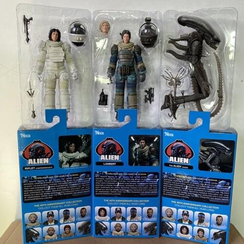 NECA Alien Predator ASH Alien KANE The Alien Figure Predator Warrior 40th Anniversary Predator Alien Toys 3pcs/set Horror Gift