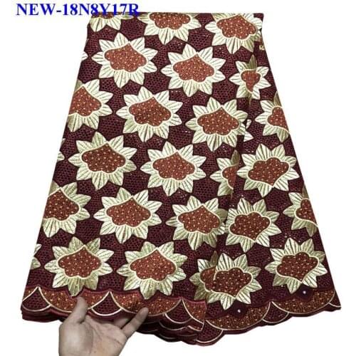 Latest African Swiss Voile Lace 2018 High Quality Colorful Dry Lace Embroidered Cotton Voile Lace Fabric For Man Clothes MMC02