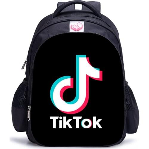 New TIK TOK Printed Backpacks For Boys Girls 16inch For Children Primary Schoolbag TIK TOK Children Mochilas Gifts