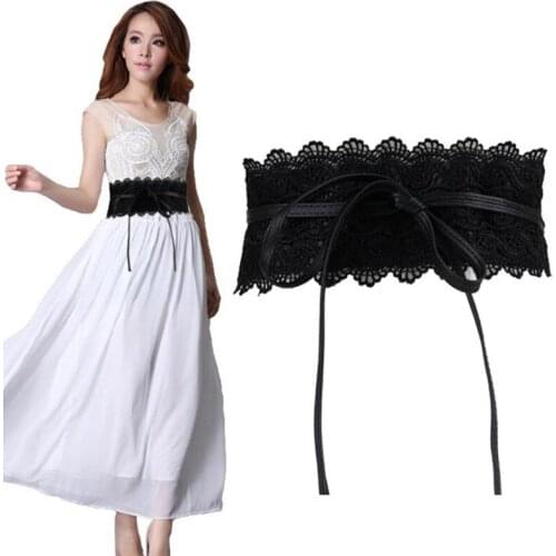 New Luxury Brand Designer Belt Elastic Lace Jeans Belt Female Wedding Dress Waistband Black Belts For Women Dress Belt