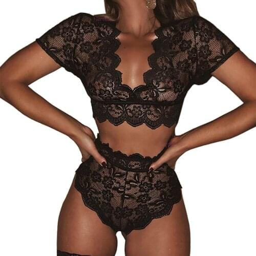 Sexy Lingerie Woman Babydoll Underwear Porno Erotic Lace Lingerie Sexi Lenceria Costume Underwear Sleepwear Woman Exotic Apparel