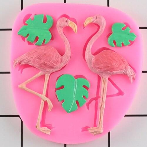 Flamingos Silicone Molds Chocolate Mold Sugarcraft Fondant Cupcake Cake Decoration Tools Candy Clay Cookie Molds