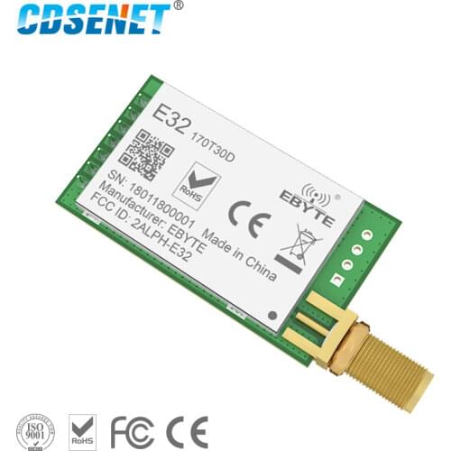 SX1278 SX1276 LoRa 170MHz vhf Transceiver CDSENET E32-170T30D Wireless rf Module Long Range 8km SMA rf Transmitter and Receiver