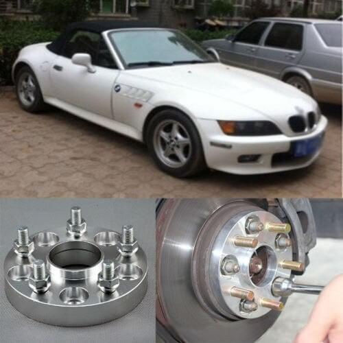 Teeze 4pcs New Billet 5 Lug 12*1.5 Studs Wheel Spacers Adapters For BMW Z3 E36 1996-2002