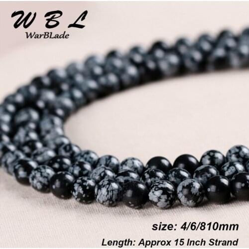 WarBLade High Quality Natural Black Sodalite Beads Round Loose Stone Beads For DIY Bracelet Jewelry Making 4mm 6mm 8mm 10mm 12mm