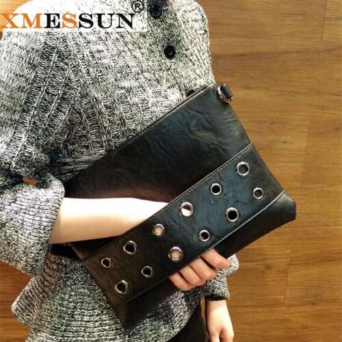 XMESSUN Clutch Bag Leather Women Envelope Bag Clutch Evening Messenger Bag Female Clutches Handbag 2021 Fashion Dropship F124