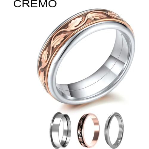 Yoiumit Womens Accessories Stainless Steel Vintage Interchangeable Stacking Rings and Rings