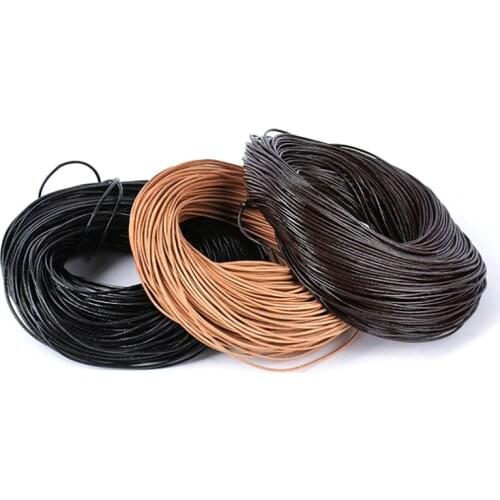 1mm 1.5mm 2mm 3mm Leather Cord Rope String For DIY Jewelry Making Bracelet Necklace Craft Accessories 1Roll 5Meters