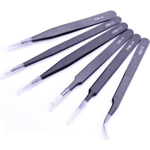 1pc 11.5cm Stainless Steel Tweezers Precise Anti-static Tweezers for Phone Repair Tool Watchmaker tool Precision Pinca