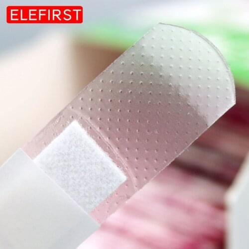 100Pcs/Pack First Aid Kit Transparent Wound Adhesive Plaster Medical Anti-Bacteria Band Aid Bandages Sticker Home Travel