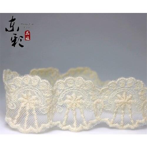 15yard*3.6 cm Embroidery Lace Ribbon Cotton Lace for DIY Sewing Handmade Crafts Wedding Decor Fashion Sleeve Edge Accessories