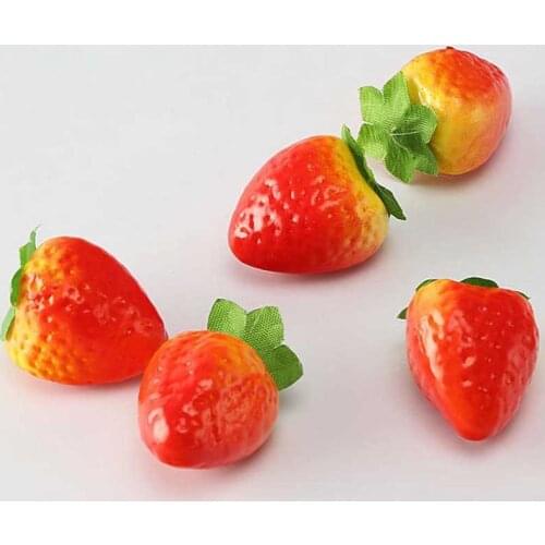 20pcs Fake Strawberry Mini Foam Strawberry Plastic Artificial Strawberry Fruit For Home Wedding Decoration Fake fruit