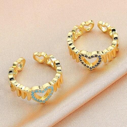 2021 New Arrivals Micro Pave Zircon Love MOM Letter Opening Adjustable Ring For Women Trendy Fashion Jewelry Party Gift