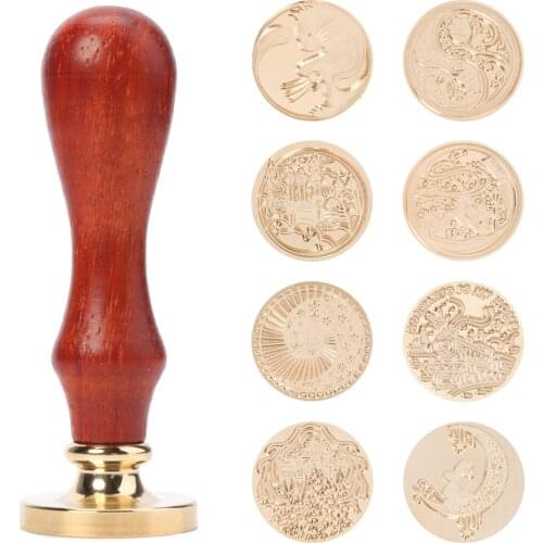 2021 Plant Seal Flower Seal Wax Seal Stamp Retro Antique Sealing Wax Scrapbooking Stamps HEAD Wedding Decorative Invitation