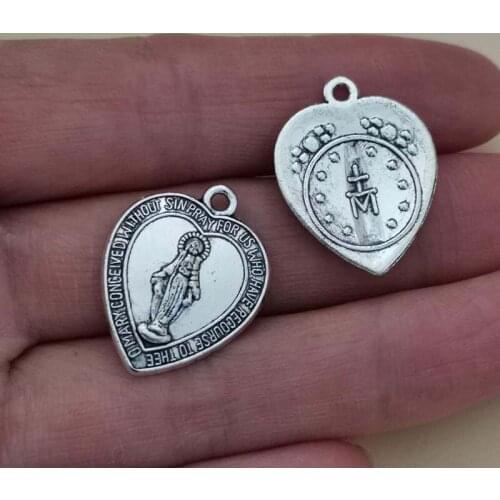 Alloy Antique Silver 18x22mm Buddha Clock heart Charm Pendant Fit Bracelet Necklace DIY Metal Jewelry Making