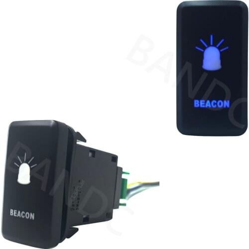3Amp 12V Car BEACON ON OFF SPST Push Switch with Jumper Wire for Toyota Hilux KUN26R, GGN15R, GGN25R 2005-Current
