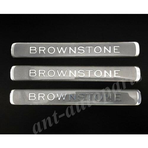 3x Brownstone Car Trunk Tailgate Emblem Badge Decals Sticker Fit Cruiser 200