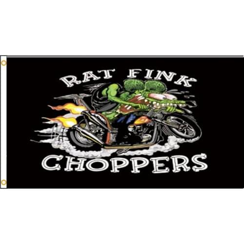 60*90cm 90*150cm 120*180cm Rat Fink Choppers Flag for Decor