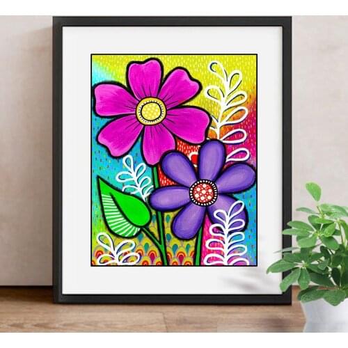 5D DIY Diamond Painting Full Square Flower Rhinestone Picture Embroidery Sale Cute Diamond Mosaic Cross Stitch Home Decor