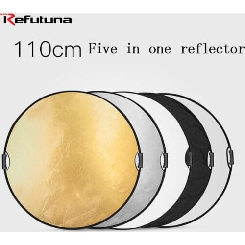 Free Shipping 110cm 5in1 43“ Inch Portable Reflector Round Portable Folding Light And Light Diffuser Equipment Hot Sale