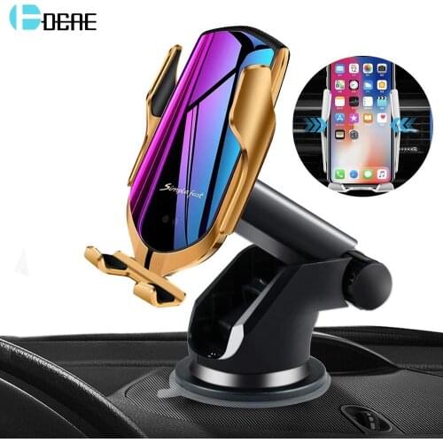 Wireless Car Charger Mount Automatic Clamping 10W Qi Fast Charging Air Vent Phone Holder for iPhone 11 XS XR X 8 Samsung S20 S10