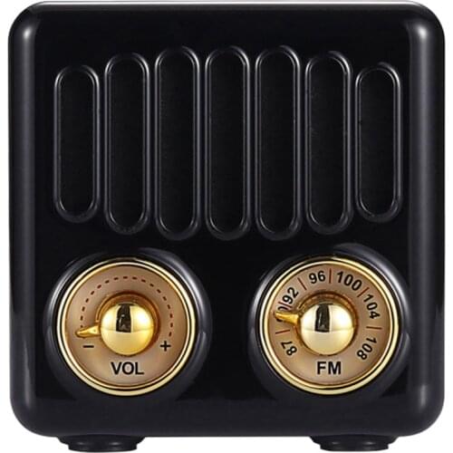 Retro Radio Bluetooth Speaker, FM Radio with Old Fashioned Classic Style, AUX Bluetooth TF Card MP3 Player