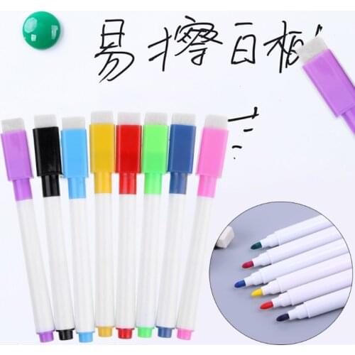 C90C 1 Set Magnetic Whiteboard Pen Erasable Marker Office School Supplies 8 Colors