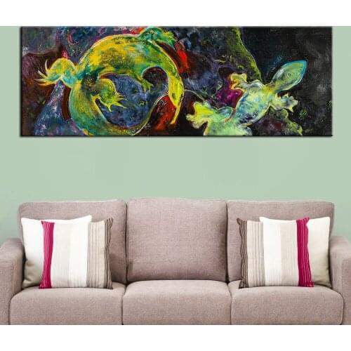 CHENFART Oil Painting on Canvas no Framed Chameleon Wall Art for Living Room Decoration Pictures Home Decor Posters and Prints