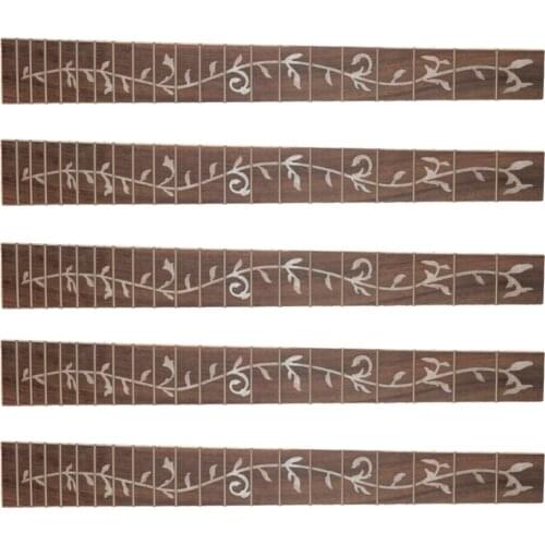 5pcs 41inch Acoustic Guitar Fingerboard 20 Frets Rosewood Pattern Dot Inlaid