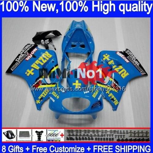 Body For SUZUKI RGV250 SAPC VJ22 RGV-250 VJ21 RIZLA blue 41MC.4 VJ 22 RGV 250 1992 1993 1994 1995 1996 92 93 94 95 96 Fairing