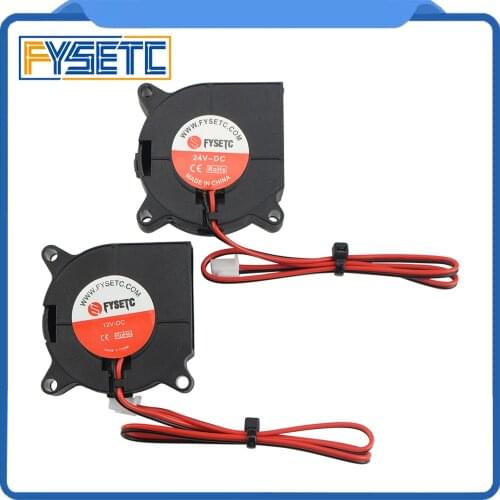 FYSETC 2PCS 4020 12V&24V Cooling Turbo Fan 3D Printer Parts 2Pin For Extruder DC Cooler Blower Part Black Plastic Fans