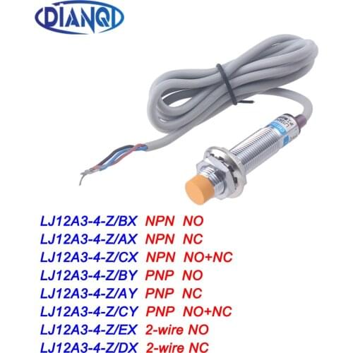 LJ12A3-4-Z/BX LJ12A3-4-Z/AX/CX/EX/DX/BY/AY/CY New Inductive Proximity Sensor Detection Switch NPN PNP NO NC DC 6-36V