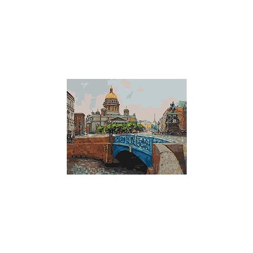 MaHuaf-W064 View from the Blue Bridge paintings for living room wall coloring by numbers on canvas for home decor