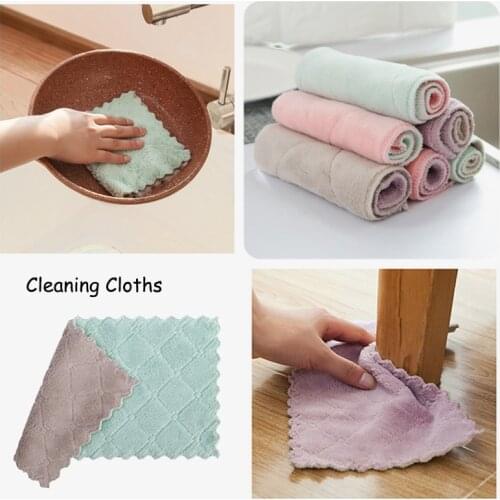 Kitchen Washing Cloth High Quality Absorbent Dish Tableware Washing Microfiber Table Car Cleaning Household Cleaning Cloth