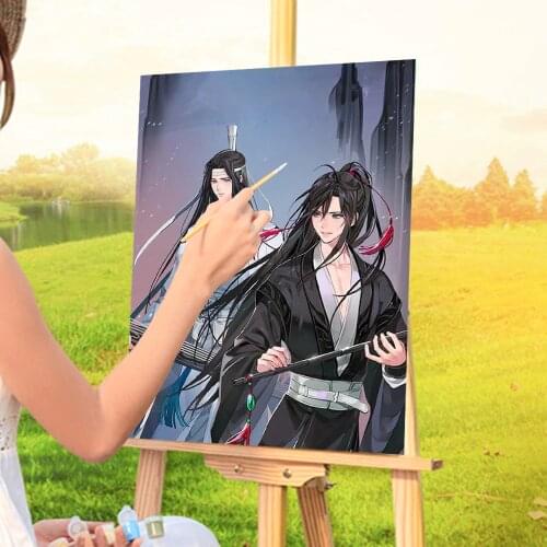 Mo Dao Zu Shi Paint By Numbers Package Acrylic Paints 50*70 Paiting By Numbers Loft Wall Picture For Kids Handicraft