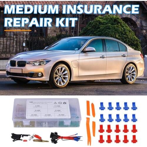 140pcs/lot Standard Blade Fuses Kit Assortment and Fuse Puller Preventing Current Overload Color Coding with Seesaw Tools Clips