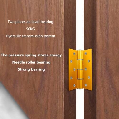 Invisible door hinge hydraulic damping cushion automatic door closing device multi-function door spring hinge hardware