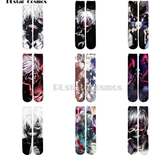 Plstar Cosmos anime Tokyo Ghoul New Style Cartoon 3d Print Men Women Funny socks 3D High Socks Men Women high quality