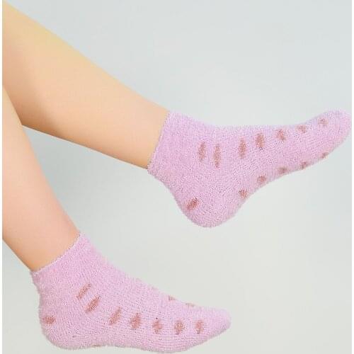 Polka dot Towel Socks Lilac-48500.1114