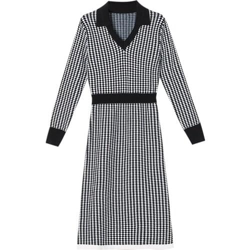 2021 Autumn Winter Winter Knitted Lace Elegant Pastel Vestidos Office Dress Women Sexy Harajuku Trendy Ukraine Women Clothes