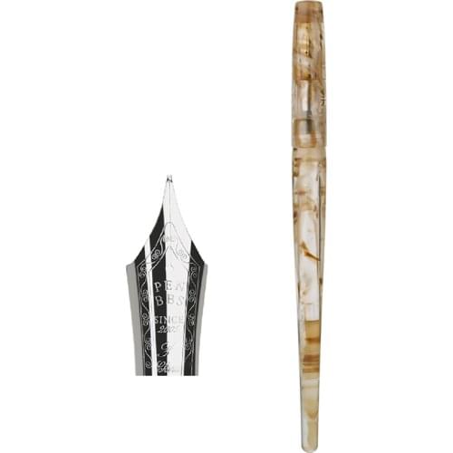 Moonman Penbbs 267 Acrylic Fountain Pen Long Tail Beautiful Colored Pattern Transparent Office Ink Pen with Box Iridium F Nib