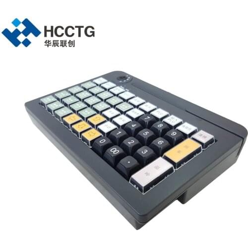 50Keys USB Membrane Programmable POS Keyboard With MSR Reader KB50M
